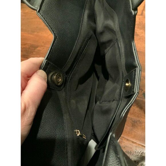 Rachel Zoe Khaki Tan Natural Capri Tote Black Leather Straps - Picture 7 of 9